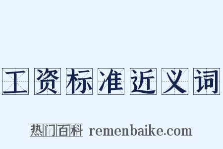 工资标准近义词是什么意思的图片